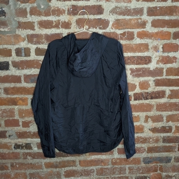 Athleta Medium Black Thin Full Zip Hooded Travel Jacket - Picture 7 of 10